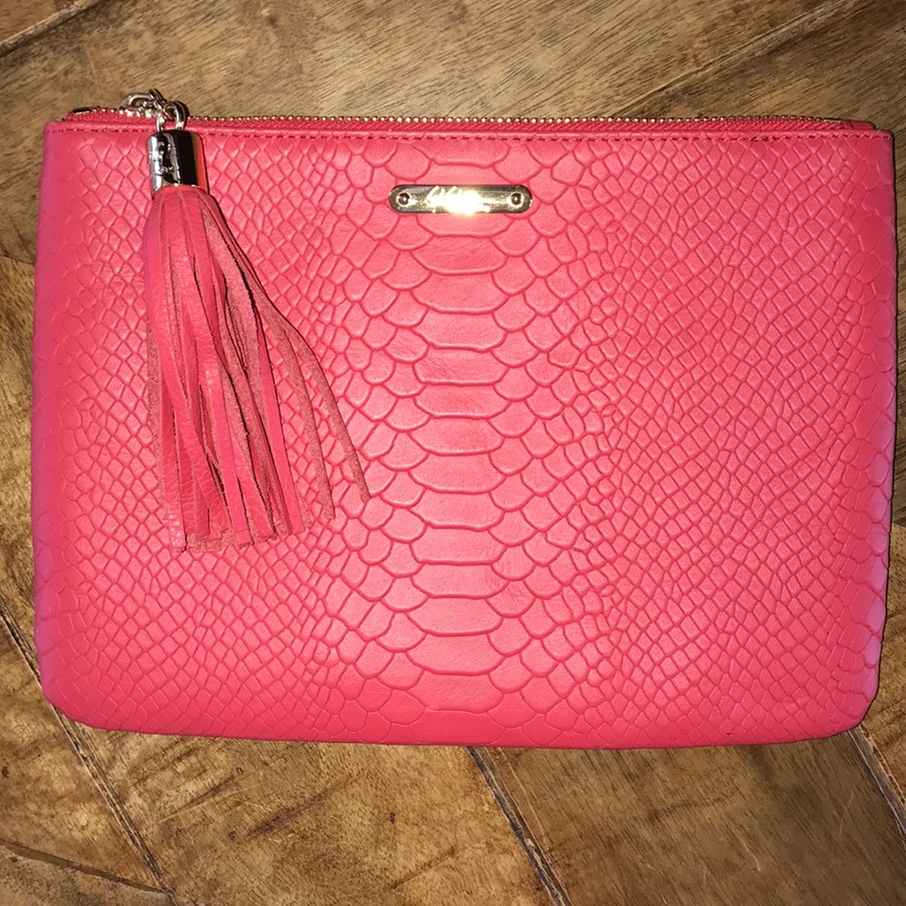 🌴Authentic Gigi New York Red Leather Clutch